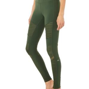 Alo Yoga High-Waist Moto Legging Women's S in Forrest Green